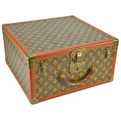 Vintage Louis Vuitton Square Trunk with Dust Cover
