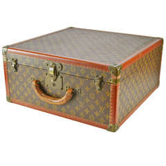 Vintage Louis Vuitton Square Trunk with Tray, 1935