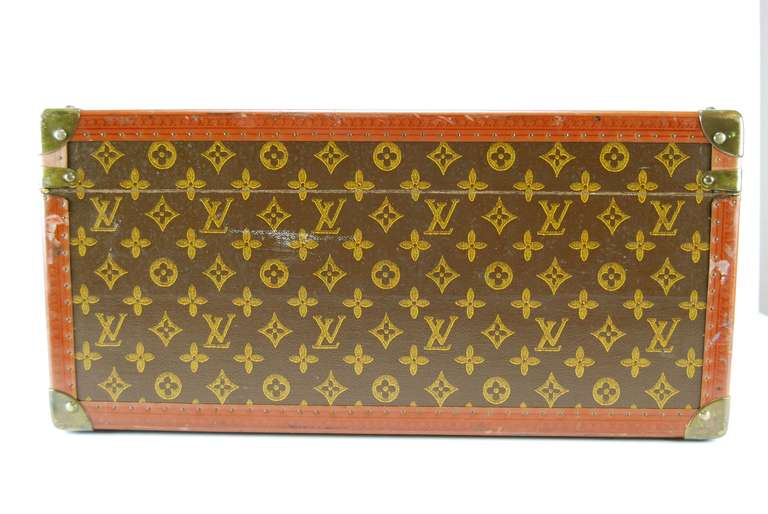Louis Vuitton Square Trunk with Tray, 1935 For Sale 5