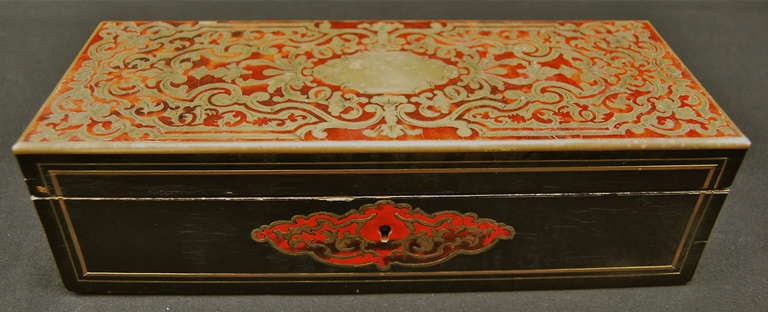 French 19th C. Boulle Tortoise Work Box