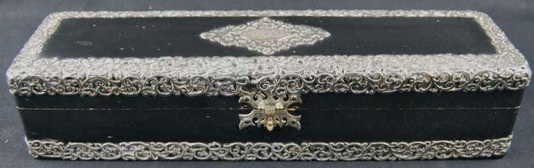 Ebony Decorated Glove Box, 1870