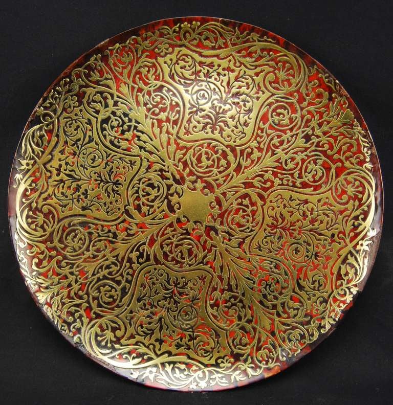 Large Tortoise Boulle Work Charger, 1880