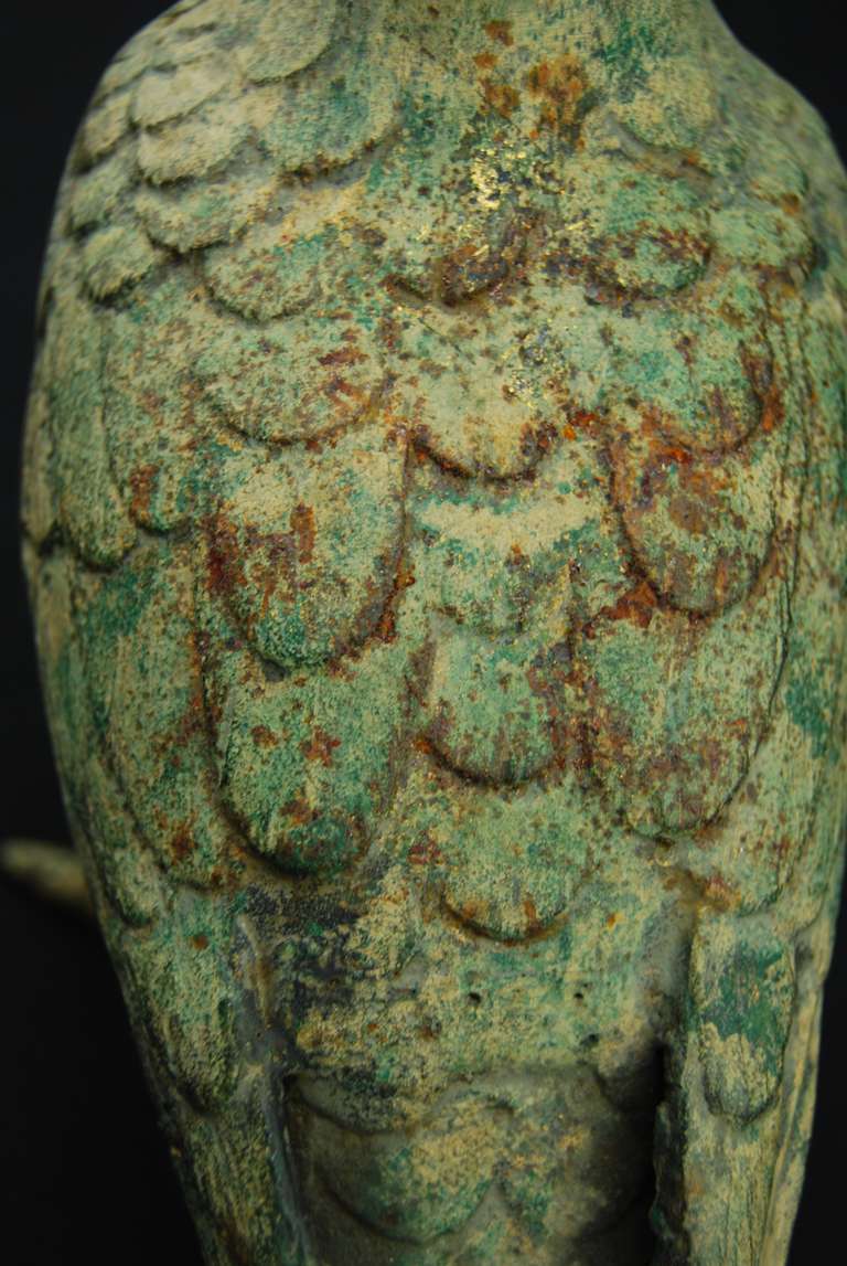 Set of three French cast-iron pigeons, 1950 3