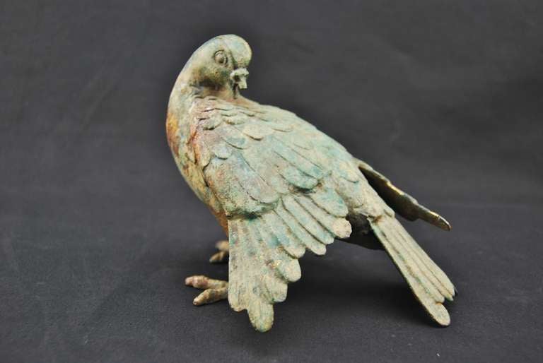 Set of three French cast-iron pigeons, 1950 2