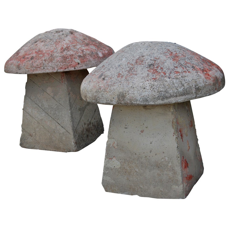 Pair Staddle Stones, 1900 For Sale