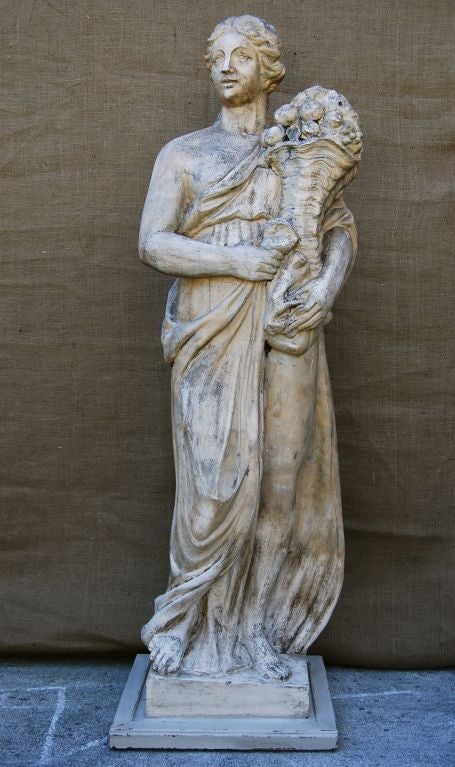 French Papier-mâché  Seasons Statue