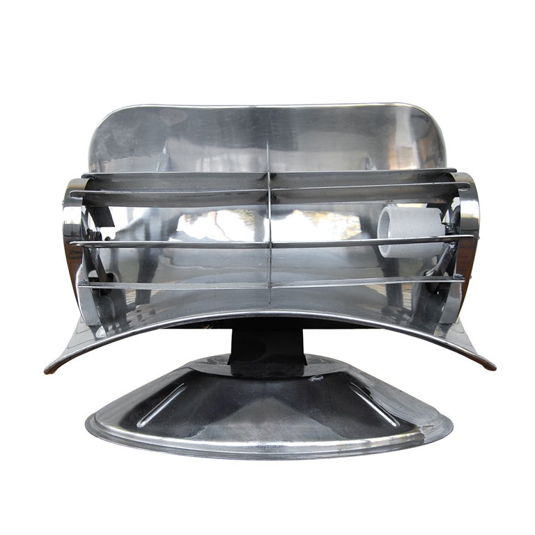 Roaring 20's Art Deco Chrome Heater Converted to Table Lamp