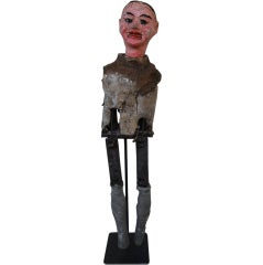 Antique Arthur Quisto Ventriloquist Doll On Custom Stand