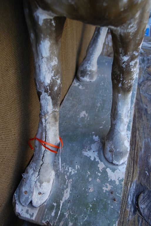 Wood French Papier-mâché Horse For Sale