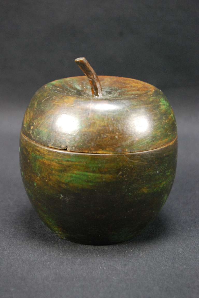 Turned Apple Tea Caddy 1900