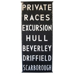 Vintage All aboard...  Double decker trolley bus destination scroll