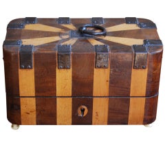 19th Century Inlaid Box raised Upon Ivory Feet