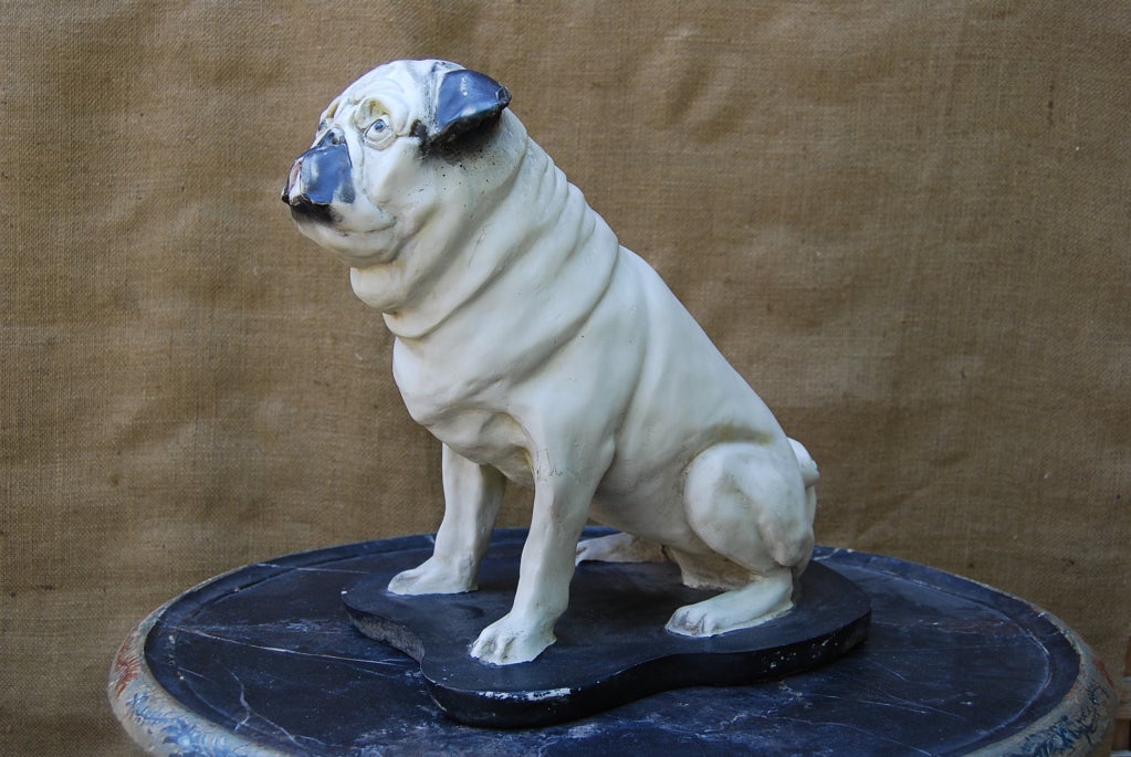 Mid-20th Century You had me at woof... Vintage pug dog figure For Sale