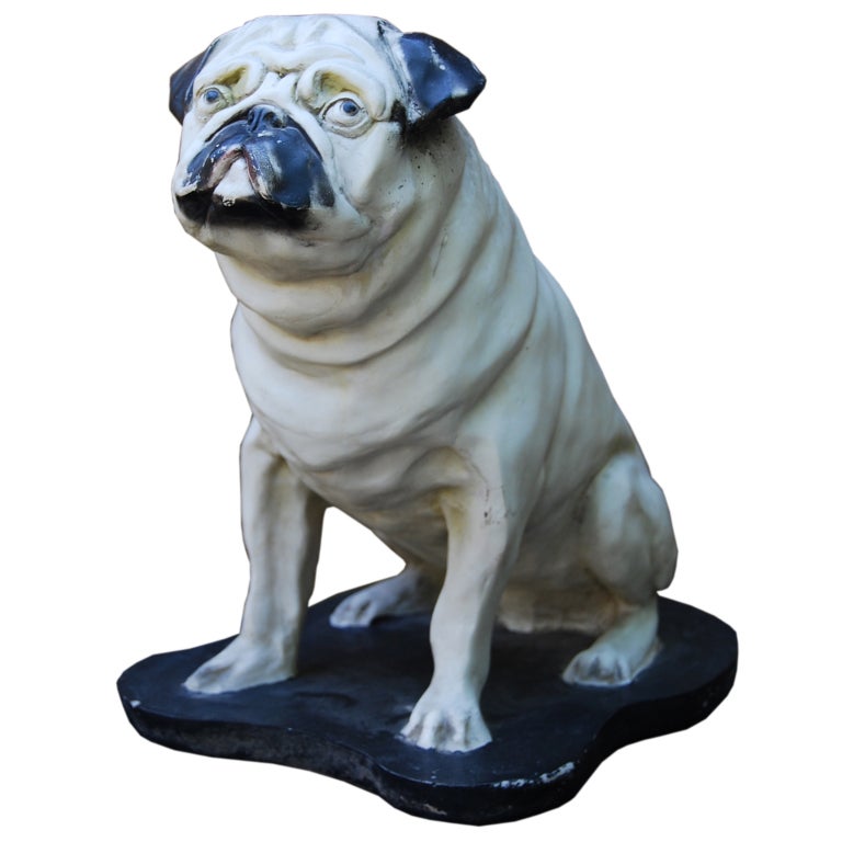 You had me at woof... Vintage pug dog figure For Sale