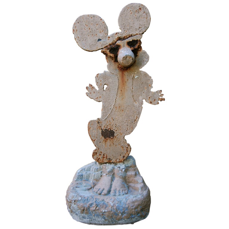 Folk Art Dancing Mickey Sculpture For Sale