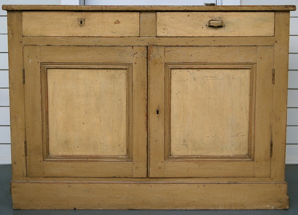 Antique French Painted Buffet Server Sideboard