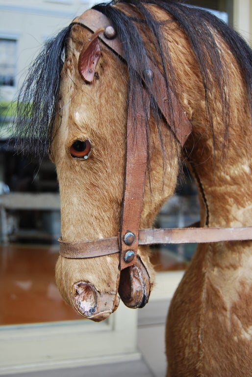 19th Century Oversized Victorian Rocking Horse For Sale