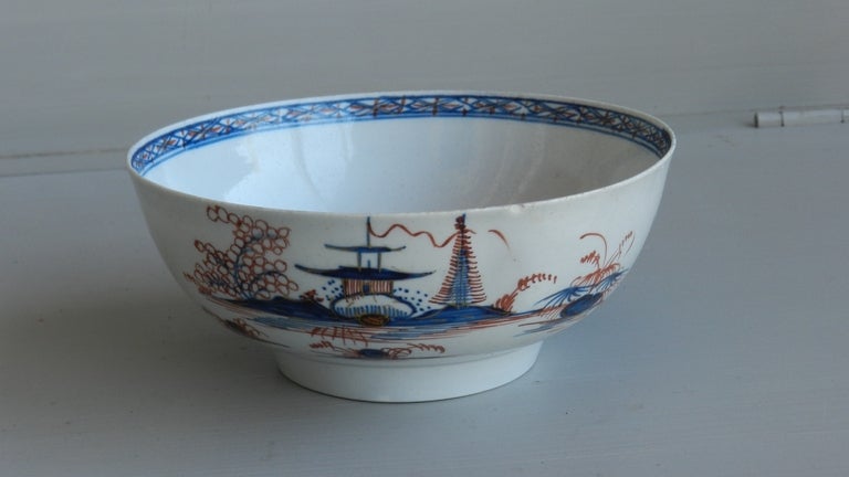 English Liverpool Porcelain Bowl For Sale