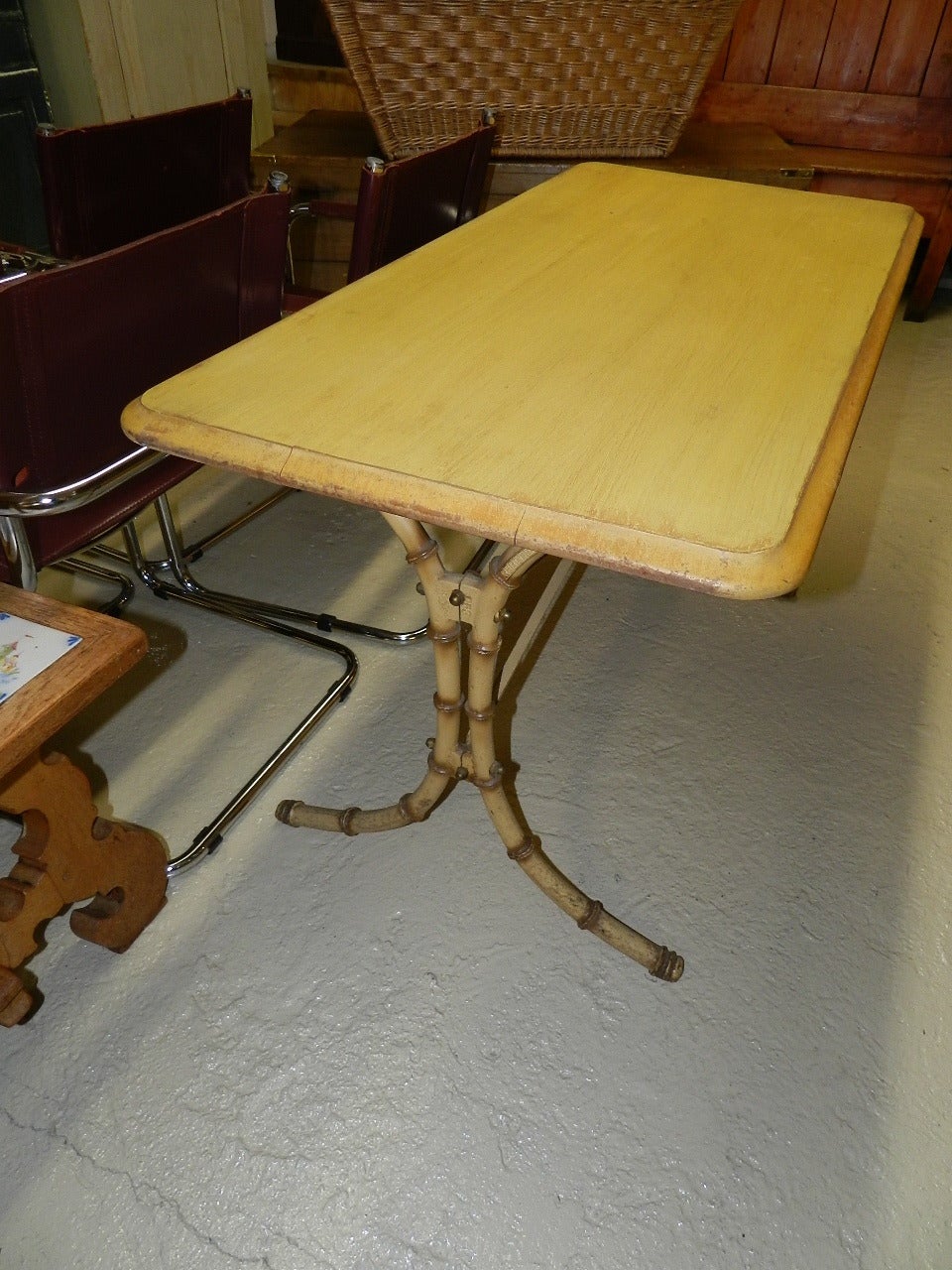 British Painted Oak Side Table