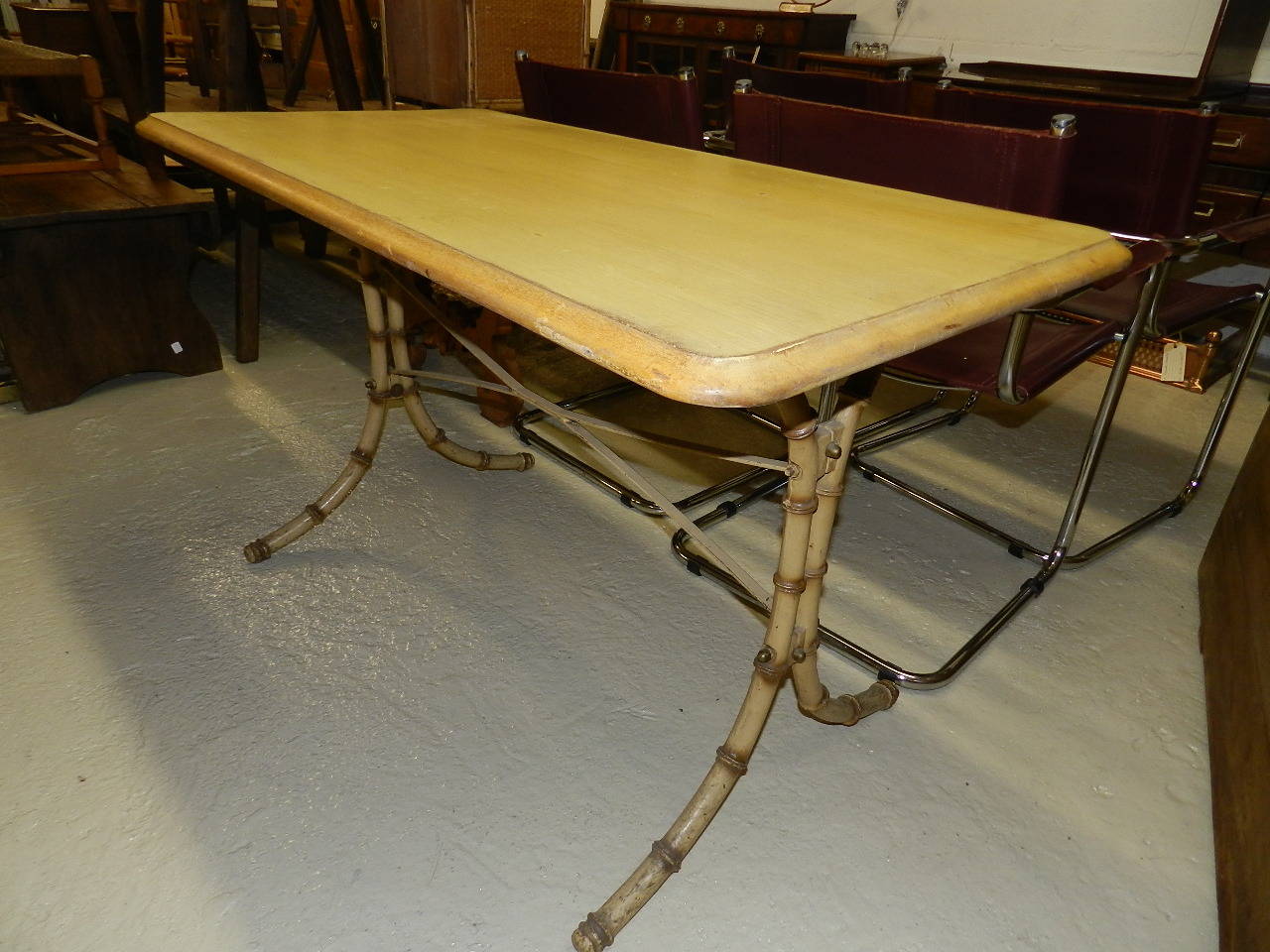Early 20th Century Painted Oak Side Table