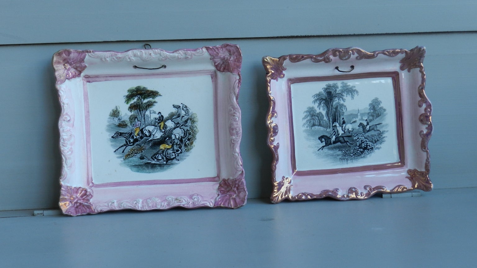 Pair of Pink Luster Equestrian -Related  Wall Chargers