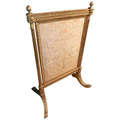 Antique Gilt  Tapestry Screen