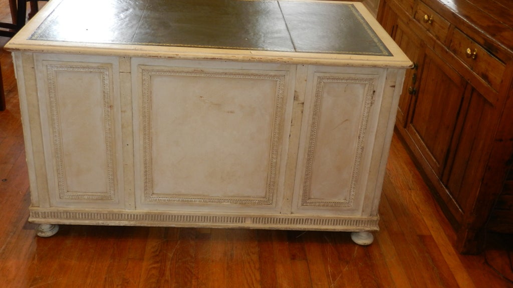 19th Century White Painted Desk
