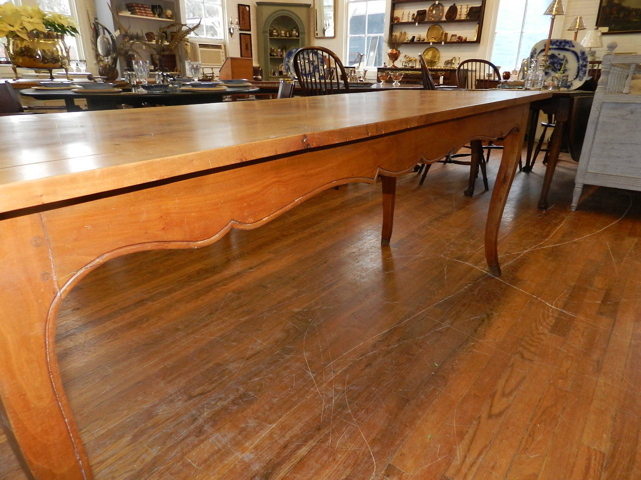 Late 19th Century French Cherry Table with Extensions