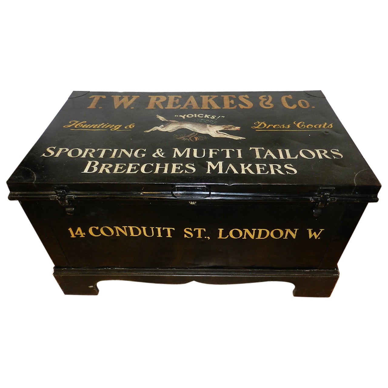 Metal Breeches Trunk on Stand