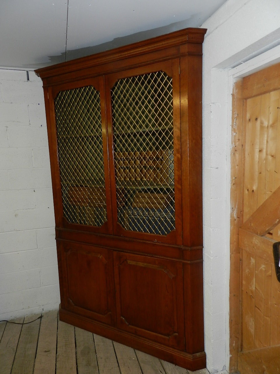 Hand-Crafted Cherry Corner Cupboard