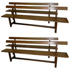 Pair of Pine Benches