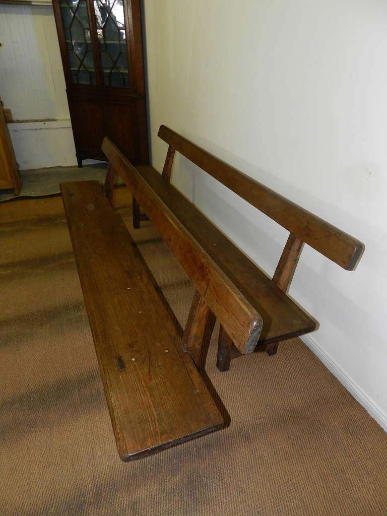 Pair of Pine Benches In Good Condition In Millwood, VA