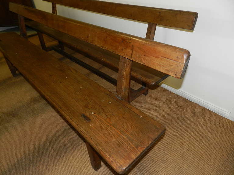 19th Century Pair of Pine Benches