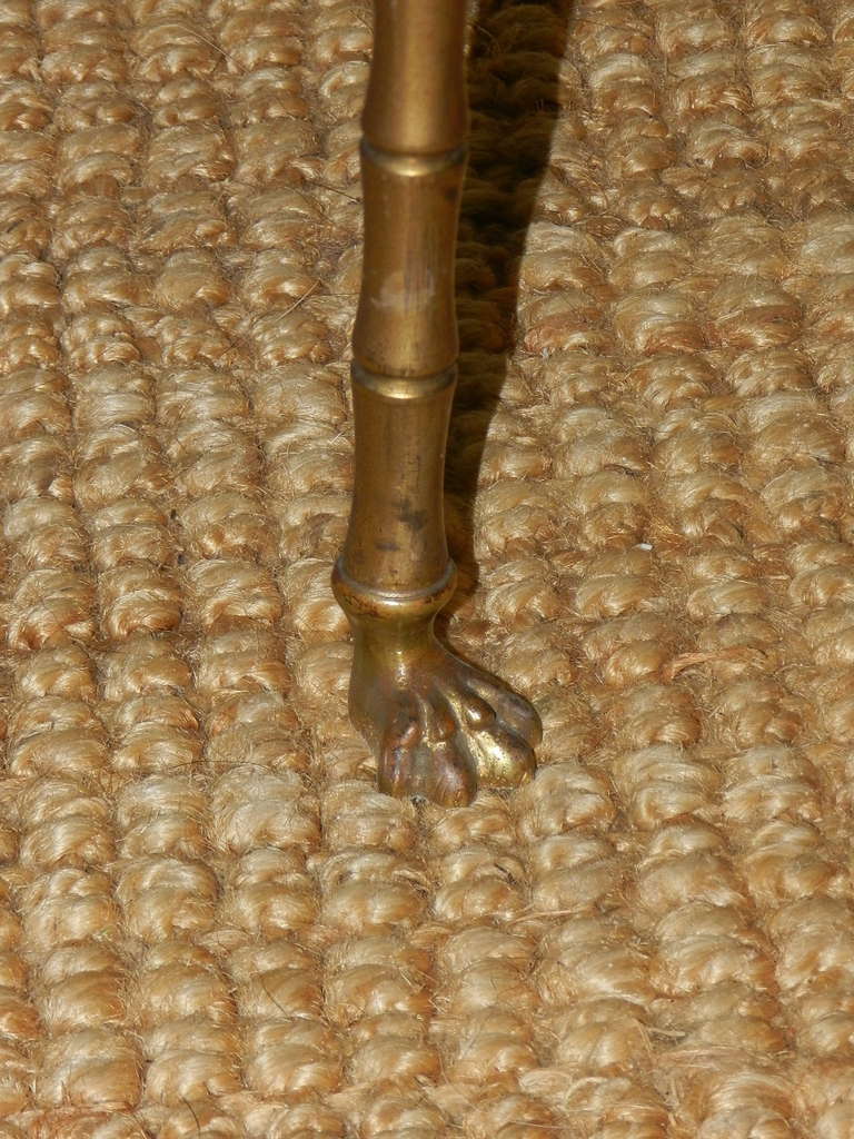 Bronze Effect  Faux Bamboo End Table In Good Condition In Millwood, VA