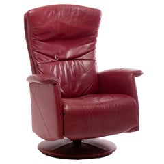 European Leather Reclining Armchair. Used European Leather Reclining Armchair.