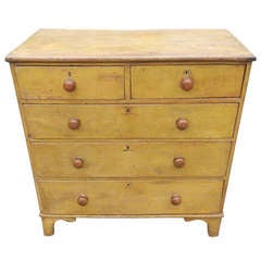 Antique Pine Chest with Original Paint Antique Pine Chest with Original Paint