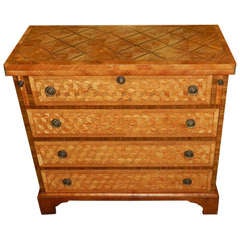 Antique Inlaid Bachelor's Chest of Drawers