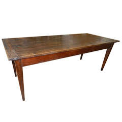 Antique French Chestnut Farm Table