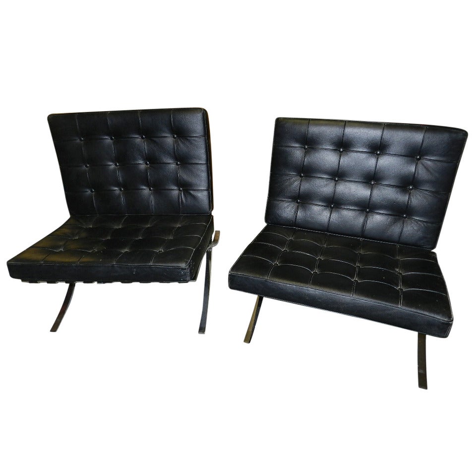 Pair of Barcelona Chairs For Sale