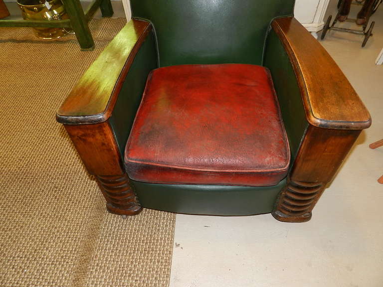 Mid-20th Century 1930's Oak Armchair