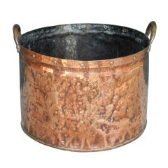 Antique Copper Log Bucket
