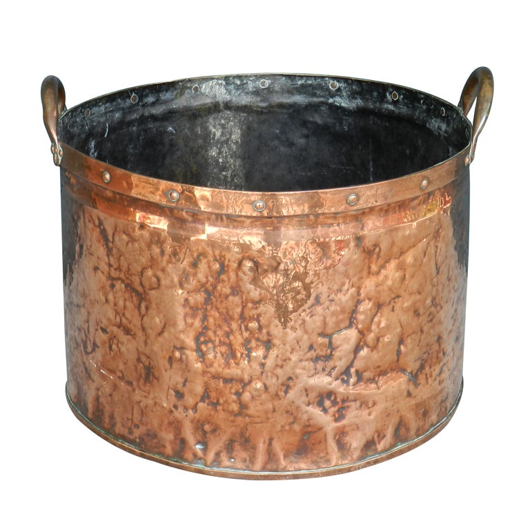 Antique Copper Log Bucket at 1stDibs