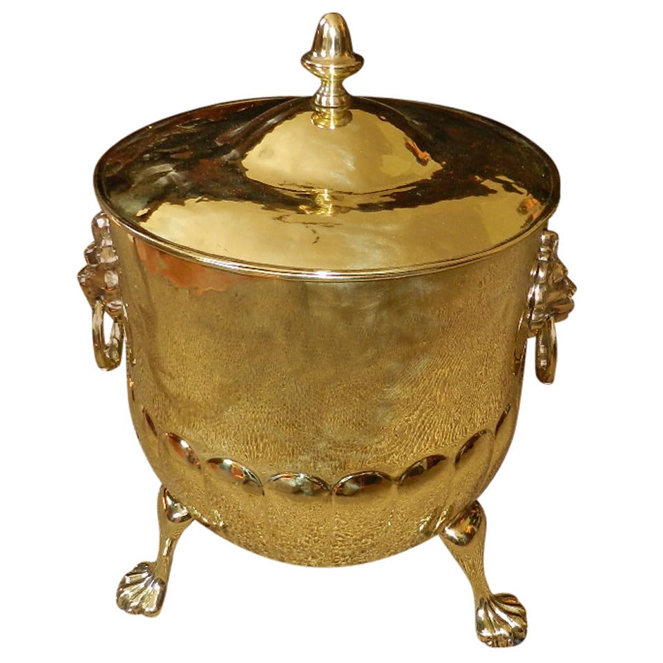Brass Bucket with Lid