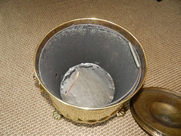 British Brass Bucket with Lid