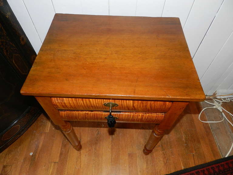 American Tiger Maple End Table