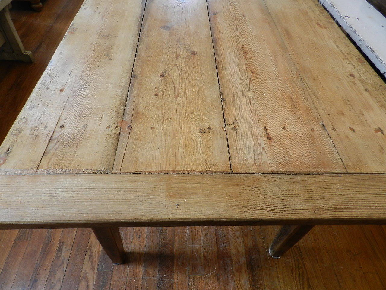 French Pine Farm Table In Excellent Condition In Millwood, VA