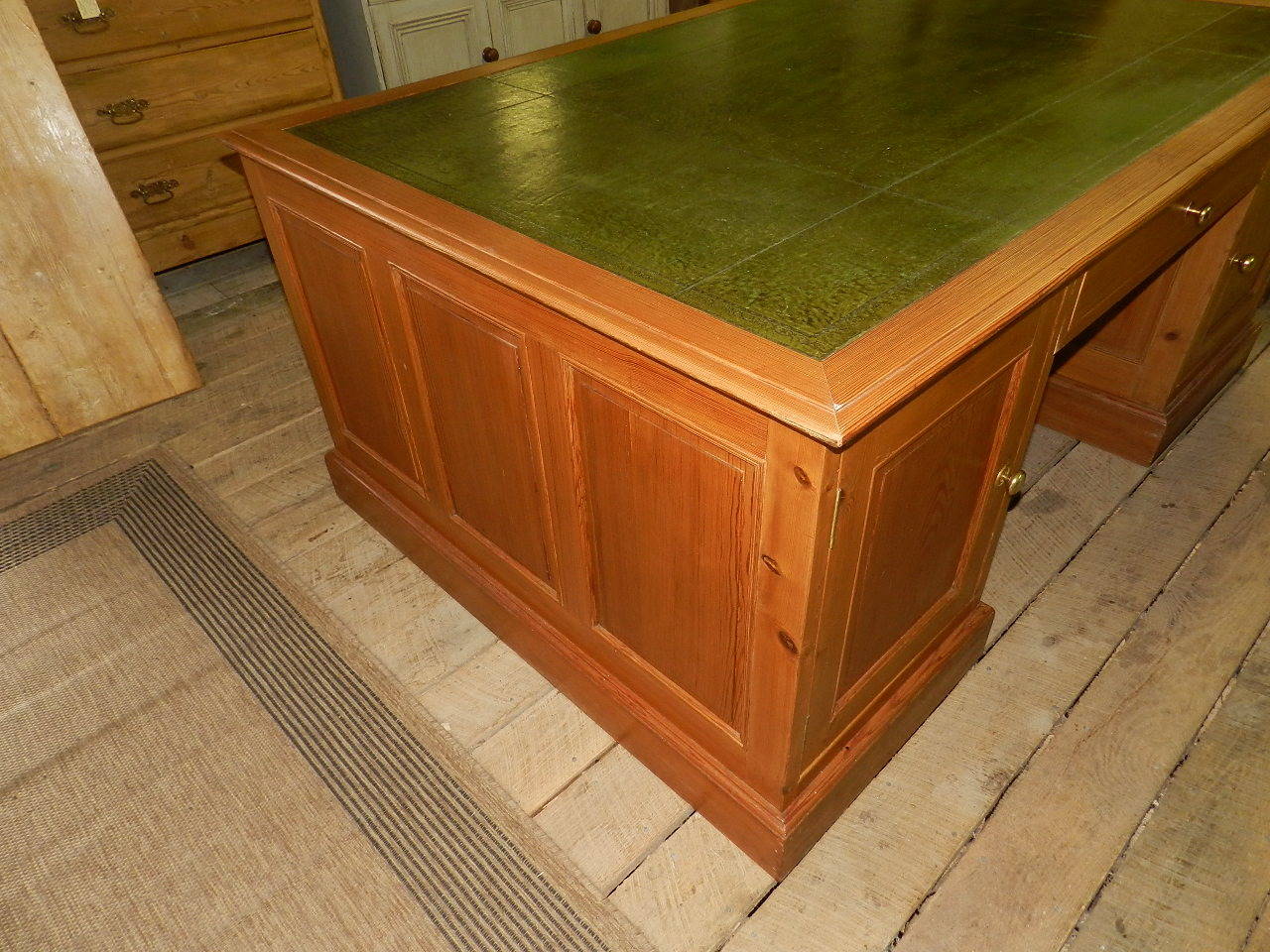 European Pine Twin Pedestal Partners Desk