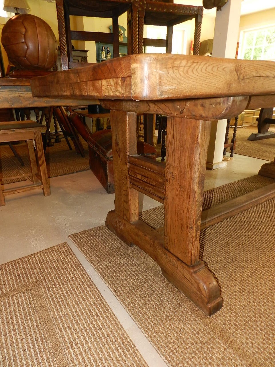 Hand-Crafted Oak Farm Table