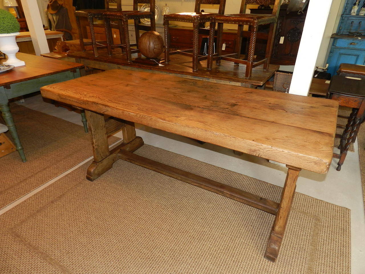 Early 20th Century Oak Farm Table