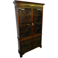 Vintage Mahogany Astragal Glazed Bookcase